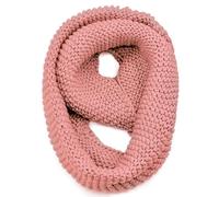 AUSUAYA Infinity Scarf for Women, Ladies Thick & Chunky Knit Loop Wool Scarves Neck Warmer For Winter Cold Weather GB-W-S-J1 (Pink)