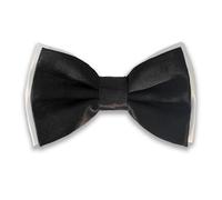 AUSUAYA Men's Bow Tie, Classic Tuxedo Bow Ties for Men Suit & Shirt - Men's Bow Tie for Boy BT-BYB2, black with white, One Size