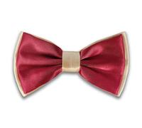 AUSUAYA Men's Bow Tie, Classic Tuxedo Bow Ties for Men Suit & Shirt - Men's Bow Tie for Boy BT-BYB2, Red with Champagne Gold, One Size