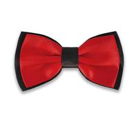 AUSUAYA Men's Bow Tie, Classic Tuxedo Bow Ties for Men Suit & Shirt - Men's Bow Tie for Boy BT-BYB2, Red with black, One Size