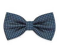 AUSUAYA Men's Bow Tie, Polka Dot Pre-Tied Bowtie for Boy Clip-On Formal Tuxedo or Weddings & Easter Day Dinner Parties (Navy Blue, L - (Adults))