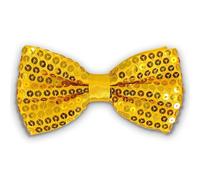 AUSUAYA Men's Glitter Sequin Bow, Boys Shiny Sequin Bow Tie for Birthday or Wedding Party BT-3, golden, One Size
