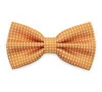 AUSUAYA Mens Polka Dots Bow Tie, Adjustable Bow Tie for Wedding Party or Tuxedo Formal Business M-B-T1, Orange with white polka dot, One Size