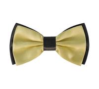 AUSUAYA Men's Tuxedo Bow Tie, Boys Bow Tie for Casual Graduation or Wedding Party BT-BYB2, Gold with Black, One Size