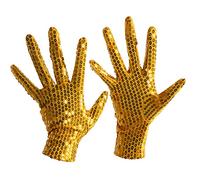 AUSUAYA Sequin Glove, Sparkle Bling Performance Glove for 80s or 90s Dress Up & Rave Party & Halloween or Punk GB-LP-S-T1