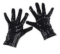 AUSUAYA Sequin Glove, Sparkle Bling Performance Glove for 80s or 90s Dress Up & Rave Party & Halloween or Punk GB-LP-S-T1
