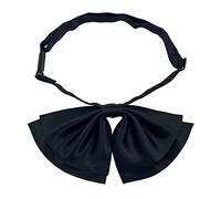 AUSUAYA Silk Women Casual Bow Tie, Pre-Tied Japanese kawaii School Girl Uniform Anime Bowtie For Lolita Floppy Necktie GB-FWBT-1 (Black)