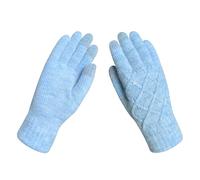 AUSUAYA Warm Winter Gloves for Women and Men, Thick Wool Gloves with Touchscreen DEW-G-G1, Pale Blue, One Size