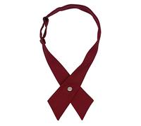 AUSUAYA Women/Men Cross Bow Tie, Pre Tied Crossover Necktie For School Girl Uniform Tie Cosplay T-shirt or Valentine GBW-B-T2 (Burgundy)