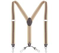 Ausukler Men's Suspenders with Swivel Hooks and Adjustable Braces, Suitable for Heavy Duty, Big and Tall, Black, Beige-green, One size