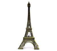 ausuky 10" Paris Eiffel Tower Model LED Luminous Decoration Creative Home Metal Model Craft Gift (bronze)