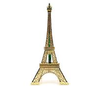 ausuky 10" Paris Eiffel Tower Model LED Luminous Decoration Creative Home Metal Model Craft Gift (gold plating)
