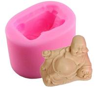 ausuky 3D Maitreya Buddha Silicone Mold Cake Fondant Soap Candle Baking Moulds Sugar Making Tool