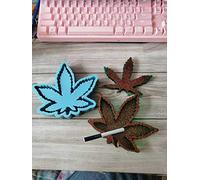 ausuky Cannabis Leaf Shape Coaster Ashtray Mould DIY Silicone Baking Mold
