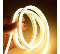 ausuky DC 12V Flexible LED Strip Waterproof Neon Lights Silicone Tube 1/3/5 m Lamp Bar (Warm White,1m)