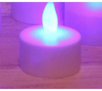 ausuky Flameless LED Rechargeable Candles USB Charger Battery Operated Tea Lights Lamp (Purple)