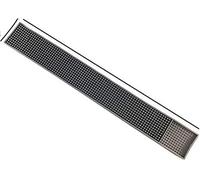 ausuky Rubber Bar Mat Large Bar Runner Glass Drip Tray Beer Drink Rail Mat Base Pubs Clubs Bars Accessories Cuttable Mat (black,8 * 60cm)