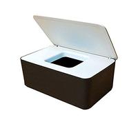 ausuky Wet Wipes Dispenser Holder Tissue Storage Box Case with Lid Household Supplies Stores (White Black)
