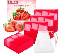 ausurme COSBAY 4 PCS Yoni Soap Bars Yoni Wash,Natural Yoni Bar Soap For Women ph Balance,Feminine Wash Vaginal Care Soap,Eliminates Odor,Female bath soap set of 4 + 4 nets