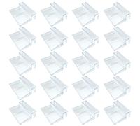 Auswalar 20 PCS 8mm Acrylic Aquarium Cover Clip, Clear Fish Tank Glass Cover Clip Support Holder Universal Lid Clips for Rimless Aquariums
