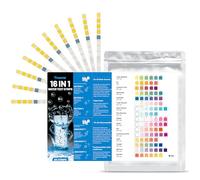 ausyde 50-Pack 16-in-1 Water Test Strips for Drinking Water - Measure Water Hardness, Free Chlorine, Iron, Copper, Lead, Nitrate Content and More