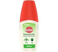 Autan Botanicals Mosquito & Insect Repellent Pump Spray, Travel Essentials, Suitable For Kids, Up to 6 Hours Plant Based Protection, DEET Free Formula, 100 ml