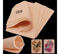 Autdor 3MM Fake Skin - 4Pcs Tattoo Skin 6×8" Blank Tattoo Practice Skins Double Sides Piel Sintética Para Tatuar Microblading Eyebrow Practice Skins for Tattooing Supplies Beginner Experienced Artist