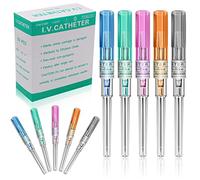 Autdor Catheter Piercing Needles 50PCS - 16G Disposable Hollow Needles IV Catheter Needles for Ear, Nose, Lip, Navel & Cartilage Piercing - Professional Body Piercing Supplies
