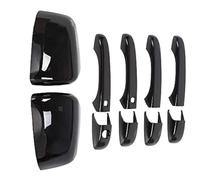 AUTEBGV External Accessories Compatible with Jeep for Grand for Cherokee 2011 2012 2013 2014 2015 2016 2017 2018 2019 2020 2021 Car Rearview Side Mirror Cover Door Trim(Kit Smart Black)
