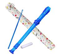 Auteey 8 Hole German style Soprano Recorder for Beginners, Kids adults Music Flute with Gift Case Bag Cleaning Rod For Party Entertainment (Crystal Blue)
