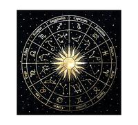 AuteI Tarot Tablecloth - Black Square Heavenly Bridge Fabric Tablecloth, Deer Skin Velvet Tablecloth | Witchcraft Supplies, Tarot Tablecloth Divination and Astrology 19.31 x 19.31 Inch
