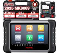 Autel MaxiCOM MK808S Scanner, 2025 Full Bidirectional Tool Same as MK808BT Pro MX808S, 28+ Resets, Active Test, All System Diagnostic, Injector Coding, Android 11