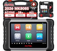 Autel MaxiCOM MK808S Scanner, 2026 Full Bidirectional Tool Same as MK808BT Pro MX808S, 28+ Resets, Active Test, All System Diagnostic, Injector Coding, Android 11
