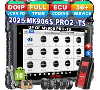 Autel MaxiCOM MK906S PRO2-TS Diagnostic Tool, 2025 V2.0 Up of MS906 PRO-TS MK906 PRO-TS MS906 PRO MP900TS, Full TPMS & ECU Coding, 3000+ Bidirectional Scanner, 36+ Service, CAN FD&DoIP, Auto Scan 2.0