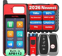 Autel MaxiIM KM100 Key Programmer, OBD IMMO Learning Built-in APB112 | 60s Key Generation, Chip Read Write Clone, 2026 Lite of IM508 IM608 Programming Tool, Lifetime Renewal