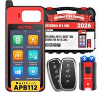 Autel MaxiIM KM100 (X) Key Programmer, 2026 Lite Ver of IM508S IM608 PRO II, 60s Key Generation, IMMO Key Fob Programming Tool, Transponder Chip Read/Write/Clone, 2 Autel IKEY