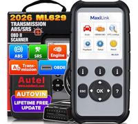Autel MaxiLink ML629 Car OBD2 Scanner Code Reader Check Engine ABS SRS Transmission Diagnostic Scan Tool w/AutoVIN, Full OBDII, DTC Lookup, Ready Test, Data Playback/Printing, Up of ML619 AL619