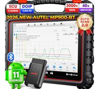 Autel MaxiPRO MP900BT: 2026 Wireless as MP900-BT KIT ECU Coding, OS11, 3K+ Active Test, DoIP CANFD, VIN/License Scan, 40+ Reset, New Model of MP808BT PRO MP808S DS808 MS906BT MS906 Pro Diagnostic Tool