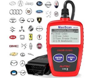 Autel MaxiScan MS309 OBD2 Scanner Check Engine Fault Code Reader, Read/Clear Codes, View Freeze Frame Data, I/M Readiness Smog Check CAN Diagnostic Scan Tool for UK/EU Post-2006 Vehicles
