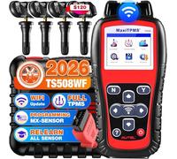 Autel MaxiTPMS TS508WF KIT, 2026 WiFi TPMS Programming Reset Tool with 4PCS Rubber MX-Sensor (£119 Value), Up of TS601 TS508 TS501 PRO, Activate TPMS Sensor, Program MX-Sensor, Quick & Advanced Mode