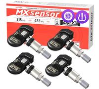 Autel MX-Sensor TPMS Sensor, Dual Frequency, Metal Valves, Set of 4 | 315MHz + 433MHz, Press-in OE Sensors, Programmable by TS508WF TS608 Mk808S-TS MP900-TS MS906PRO-TS