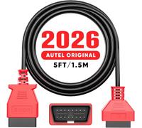 Autel OBD2 OBDII Extension Cable, 5ft 1.5M, 16 Pin OBD II Male to Female Extension Cable Extender, Car 16Pin OBD 2 Diagnostic Cord Adapter, for All OBD2 Vehicles, Work with Scam Tool and Code Reader