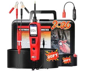 Autel PowerScan PS100 Power Circuit Probe Tester Kit, 12V 24V Electrical Circuit System Diagnostic Tool, Automotive Circuit Tester, Read AC/DC Current Resistance, Built-in Circuit Breaker, 20ft Cord