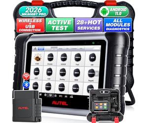 Autel Scanner MaxiCOM MK808BT PRO, 2026 Bidirectional Diagnostic Scan Tool as MK900BT, 2.0 BT Ver. of MK808S MX808S MX900 MK900, 3000+ Active Tests, 28+ Reset, Injector Coding, All Systems, OS 11