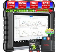Autel Scanner MaxiPRO MP808BT PRO Diagnostic Tool, 2-Year Updates, 2025 Up of MP808BT MP808 MK900BT MK900 MK808S, ECU Coding as MS906 Pro MP900 MP900-BT MP900E KIT, 30+ Reset, VAG Guide, OE All System