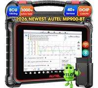 Autel Scanner MaxiPRO MP900BT: 2026 MP900-BT Up of MP900E KIT ECU Coding Diagnostic Tool, New Model of MP808BT PRO MP808S DS808 MS906BT MS906, 3000+ Test, DoIP CANFD, VIN/License Scan, 40+ Reset, OS11