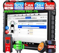 Autel Scanner MaxiSYS MS906 PRO-TS, 2026 Up of MS906MAX MS906PRO MP900TS MP900BT, Top TPMS Function, CAN FD&DoIP, ECU Coding Bidirectional Scan Tool, 3000+ Active Test, 36+ Services, OS 10