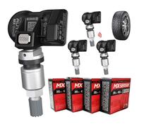 Autel TPMS Sensor 315MHz + 433MHz Dual Frequency Tire Replacement MX Sensor for All Cars, Same as OE Censor, 100% Cloneable Pressure Monitor System Censor (Metal Valve, Press-in, 3PCS)
