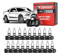Autel TPMS Sensor 315MHz + 433MHz Dual Frequency Tire Replacement MX Sensor for All Cars, Same as OE Censor, 100% Cloneable Pressure Monitor System Censor (Metal Valve, Press-in, 20PCS)