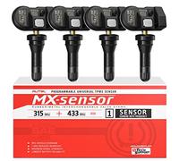 Autel TPMS Sensor MX Sensor, Tire Pressure Sensor Dual Frequency (315MHz + 433MHz), Press-in OE Sensors Programmable by TS408S TS508 TS508WF TS608 MP900TS MS906PRO-TS (Rubber Valves, Set of 4)